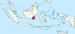 Location of South Kalimantan in Indonesia