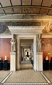 Neoclassical caryatids of the south wall of the Room of the Niobids, Neues Museum, Berlin, by Friedrich August Stüler, 1845-1850