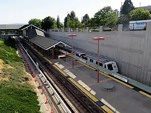 A southbound train at North Concord/Martinez station, 2018