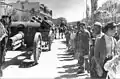 Soviet artillery units in passing through Tabriz, 1940s