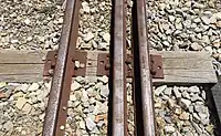 Baseplate on multi-gauge track