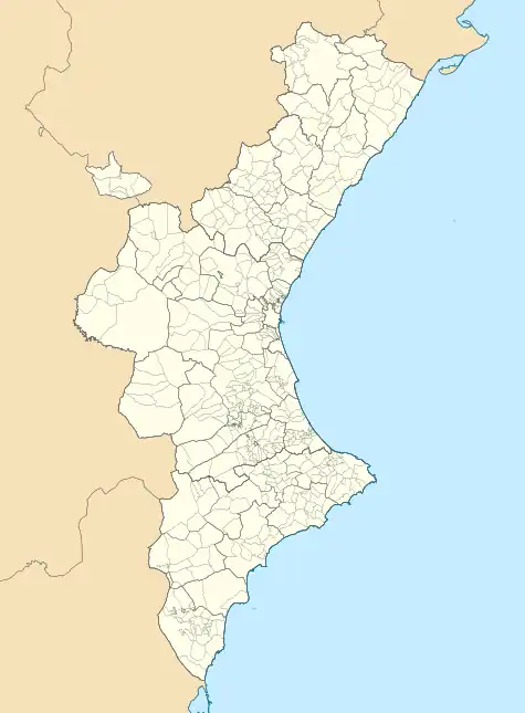 Quatretondeta is located in Valencian Community