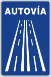 Autovías sign