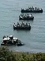 Cormorants on abandoned pier pilings