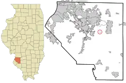 Location in St. Clair County and the state of Illinois.