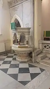 A view of the church pulpit