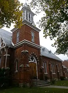 Front door of St. Paul's Anglican Church in Dunnville