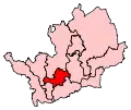 A small-to-medium-sized constituency, slightly west of the centre of the county. It is bordered entirely by other constituencies in the county.