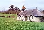 The church seen from the fields