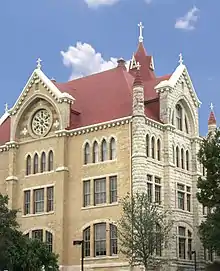 Southeast view of the main building