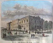 Neues Museum St. Gallen, 19th-century drawing Johann Christoph Kunkler