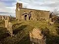 St Giles Church, Carburton and churchyard with sheep grazing