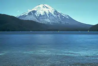 Mt St. Helens before the 1980 eruption (taken from Spirit Lake)