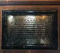 Tablet commemorating the foundation of the church by the 1st Duke of Westminster