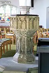 Photograph of the font at St Mary Magdalene, Norwich