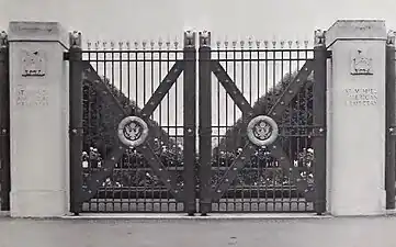 Entrance Gate to the Saint Mihiel American Cemetery, Thiaucourt, France, completed 1934.