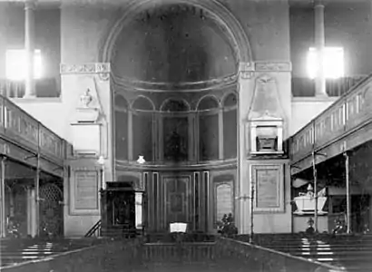 Former St Paul's church pews, Park Square, Leeds, 1845