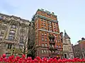 The facade of the historic Stafford apartment building