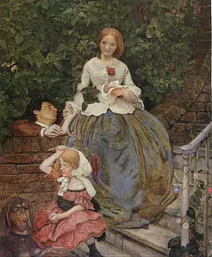 Stages of Cruelty (Catherine Madox Brown is the child), 1857, Manchester Art Gallery