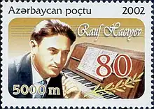 Rauf Hajiyev on a 2002 Azerbaijani stamp