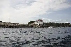 View of the old and new lighthouse