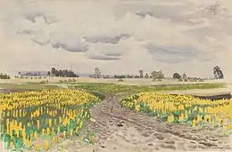 Stanisław Masłowski, Łubin – Droga polna (Lupin – A Cart way), watercolor, 1909 (National Museum in Warsaw)