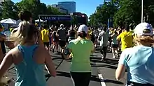 The starting line of the 2017 BAA 10K in Boston.