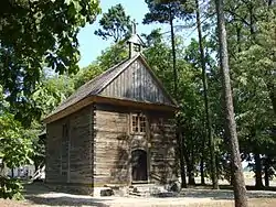 Wooden chapel of St Mary from about 1840.