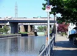 Canal and boardwalk in Sainte-Anne-de-Bellevue