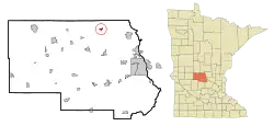 Location of Holdingfordwithin Stearns County, Minnesota