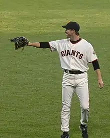 Steve Finley in a San Francisco Giants uniform