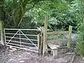 Stile into Caswell Woods