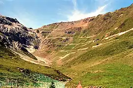 Stelvio Pass in the Alps (Italy)