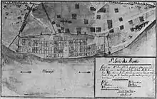 "The plan of St. Louis in about 1780"