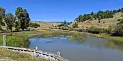 Stollsteimer Creek at Old Gallegos Road, Stollsteimer, Colorado, just above its confluence with the Piedra