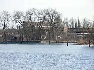 Production plant viewed from the Brda river