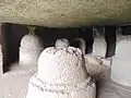 Stupas inside the caves