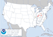 February 11 convective outlook graphic issued at 20:00 UTC