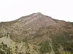 Strata on a mountain face in the French Alps