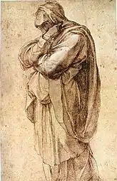 Michelangelo, Study of a Mourning Woman, 1500–05