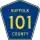 County Route 101 marker