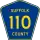 County Route 110 marker