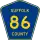 County Route 86 marker