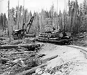 Willamette loader on railway.