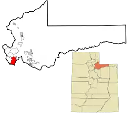 Location in Summit County and the state of Utah