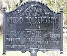 Marker for Sunbury Road