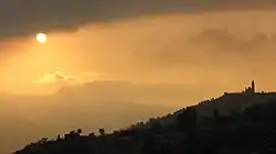 Sunset over Hadchit as seen from Bsharri.