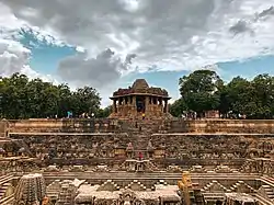 A Hindu temple complex in stone