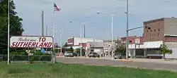 Sutherland, seen from the east along U.S. Highway 30