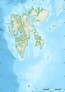 Map showing the location of Isachsenfonna